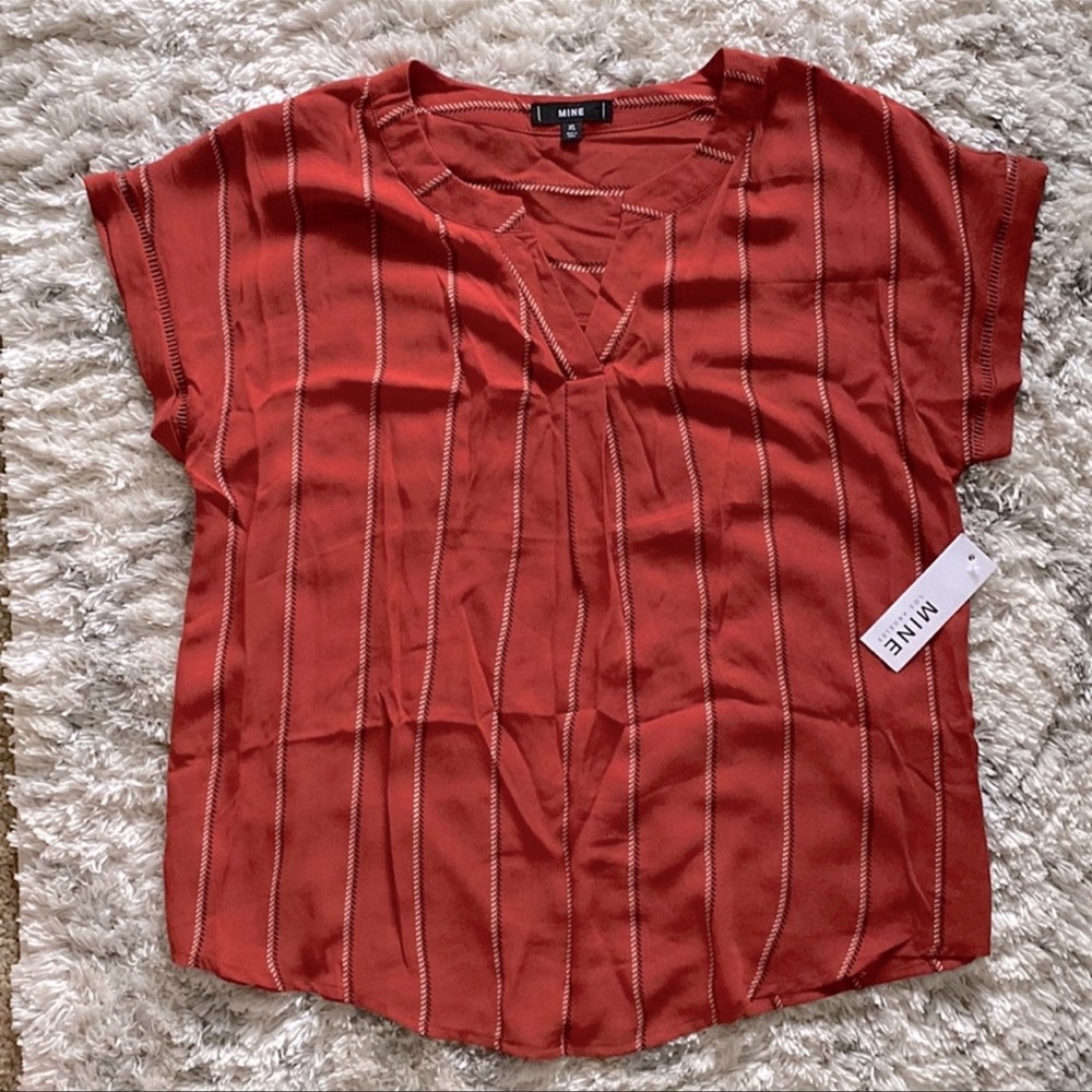 Short Sleeve Notched Collar Embellished Blouse
